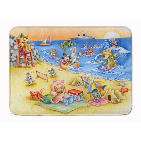Carolines Treasures Animals Swimming at the Beach Machine Washable Memory Foam Mat APH6822RUG